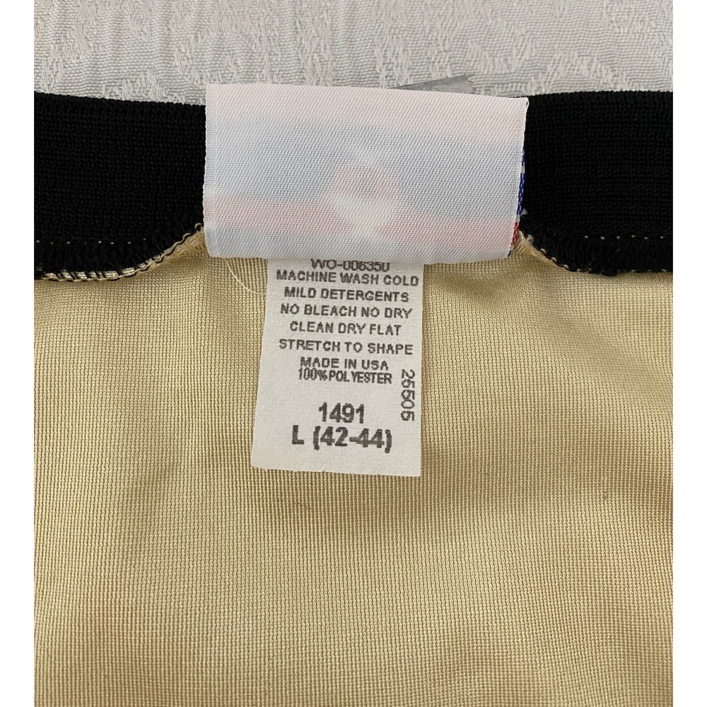 Vintage USA Teamwork Athletic Apparel Illinois Mustangs Jersey Gold Black L 42 - Picture 6 of 9
